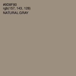 #9D8F80 - Natural Gray Color Image